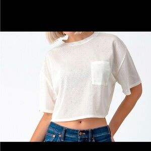Crop jersey shirt